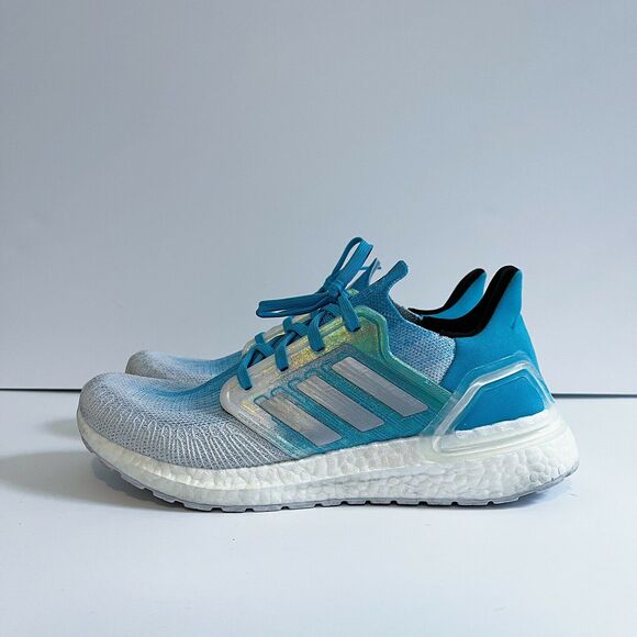 2020 Adidas Ultra Boost Cyan Wht Primeblue Parley Ocean Running FV8324 Rare Sz 9 - Picture 1 of 9